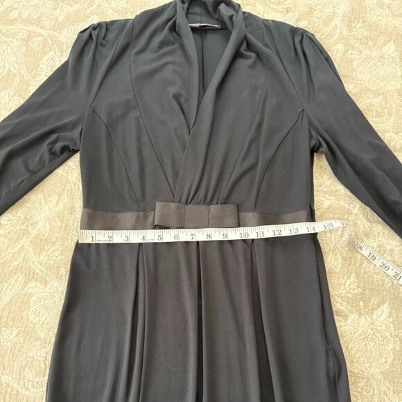 Antonio Melani Black Knitted Dress with 3/4 Sleeves for Office Elegant size S - Picture 16 of 16